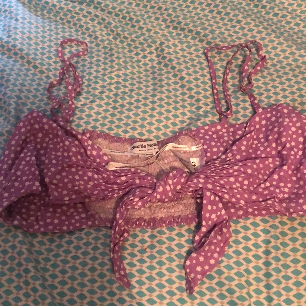 Charlie holiday front tie top US size 8 worn once
